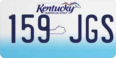 KY license plate 159JGS