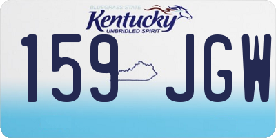 KY license plate 159JGW