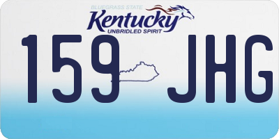 KY license plate 159JHG
