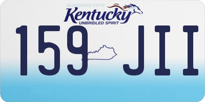 KY license plate 159JII