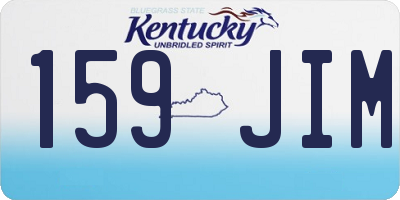 KY license plate 159JIM