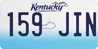 KY license plate 159JIN