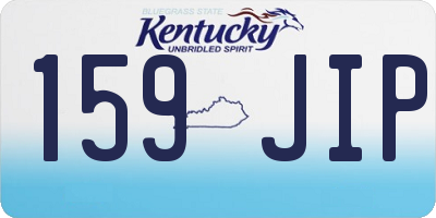 KY license plate 159JIP