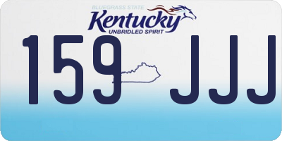 KY license plate 159JJJ