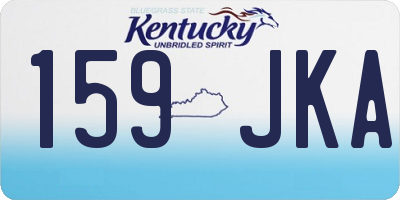 KY license plate 159JKA