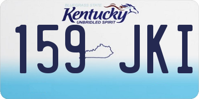 KY license plate 159JKI