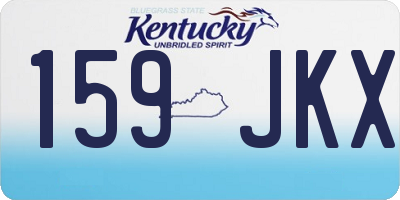 KY license plate 159JKX