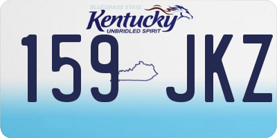 KY license plate 159JKZ