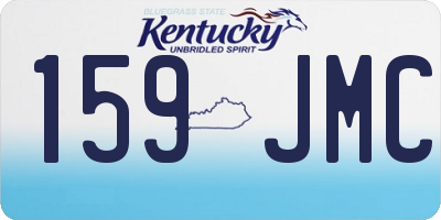 KY license plate 159JMC