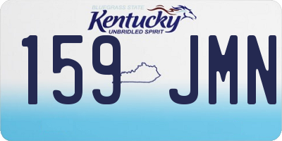 KY license plate 159JMN
