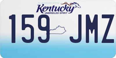 KY license plate 159JMZ