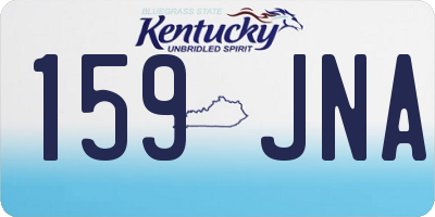 KY license plate 159JNA