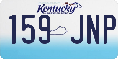 KY license plate 159JNP
