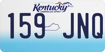 KY license plate 159JNQ