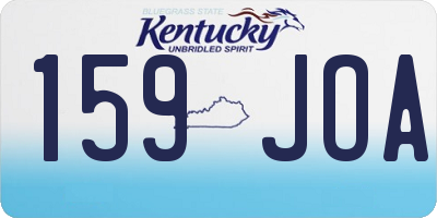 KY license plate 159JOA