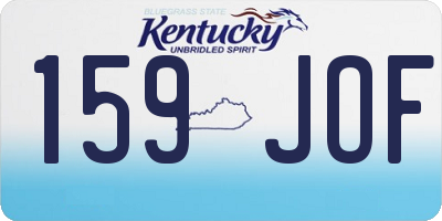 KY license plate 159JOF