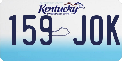 KY license plate 159JOK
