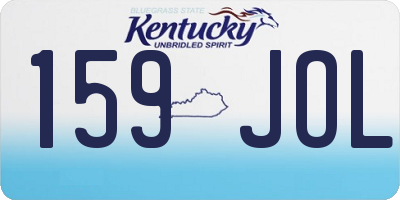 KY license plate 159JOL