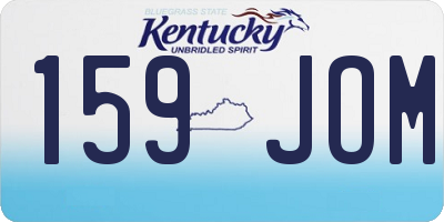 KY license plate 159JOM