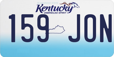 KY license plate 159JON