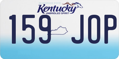 KY license plate 159JOP