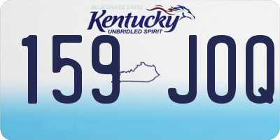 KY license plate 159JOQ