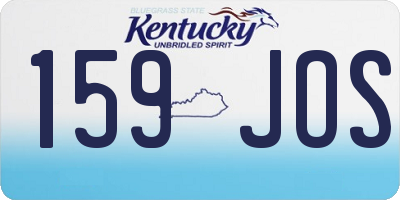 KY license plate 159JOS