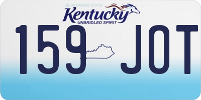 KY license plate 159JOT