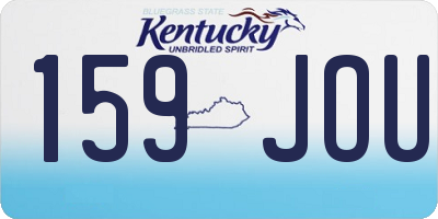 KY license plate 159JOU