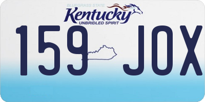 KY license plate 159JOX