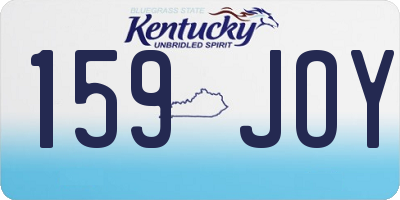 KY license plate 159JOY