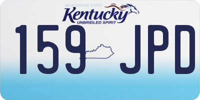 KY license plate 159JPD