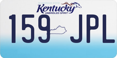 KY license plate 159JPL