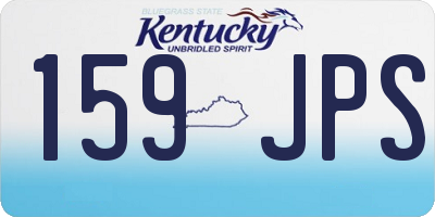 KY license plate 159JPS