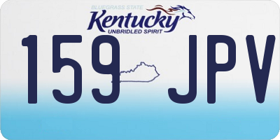 KY license plate 159JPV
