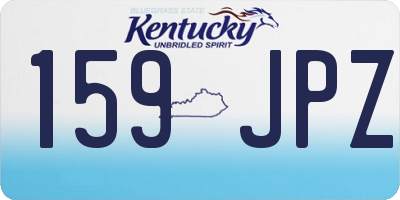 KY license plate 159JPZ
