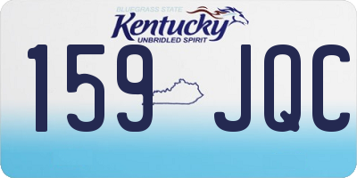 KY license plate 159JQC