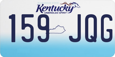 KY license plate 159JQG