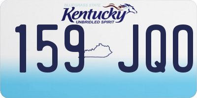 KY license plate 159JQO