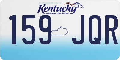 KY license plate 159JQR