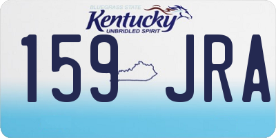 KY license plate 159JRA