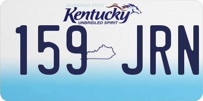 KY license plate 159JRN
