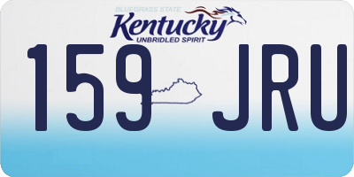 KY license plate 159JRU