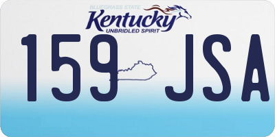 KY license plate 159JSA
