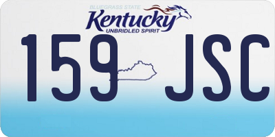 KY license plate 159JSC