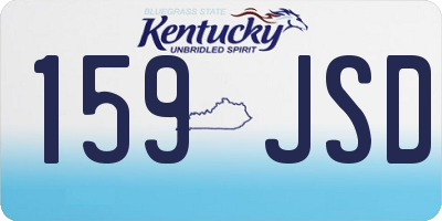 KY license plate 159JSD