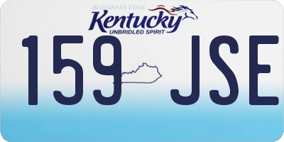KY license plate 159JSE