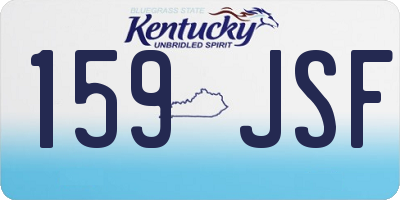 KY license plate 159JSF