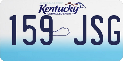 KY license plate 159JSG