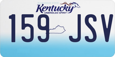 KY license plate 159JSV